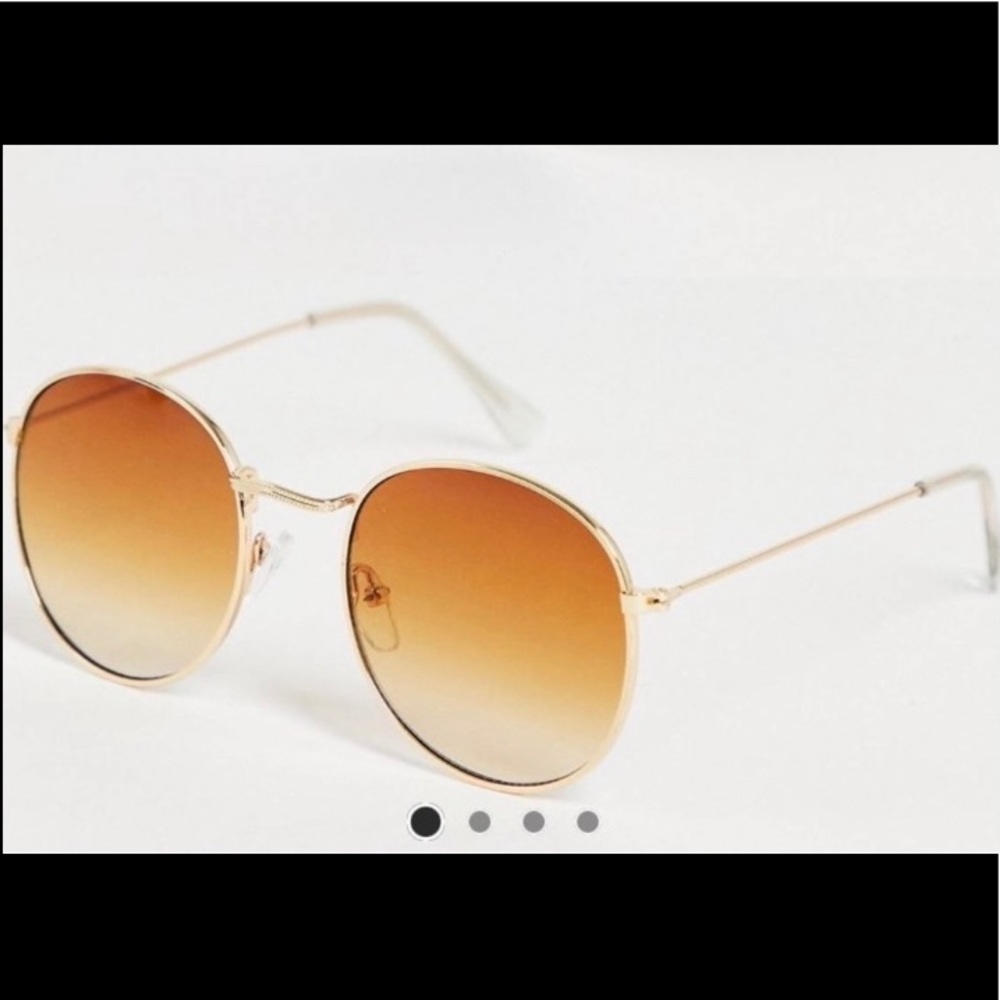 SVNX by ASOS rounded sunglasses in brown